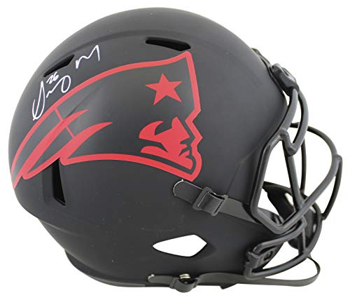 Patriots Sony Michel Signed Eclipse Full Size Speed Rep Helmet BAS Witnessed