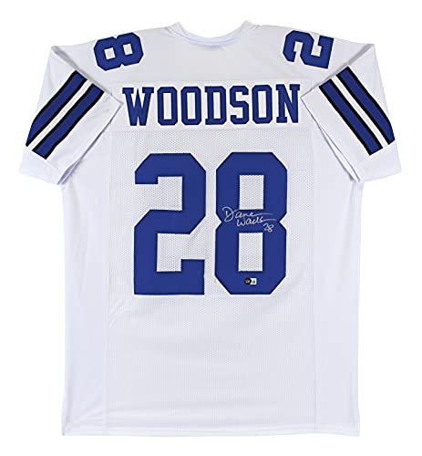 Cowboys Darren Woodson Authentic Signed White Jersey Autographed BAS Witnessed
