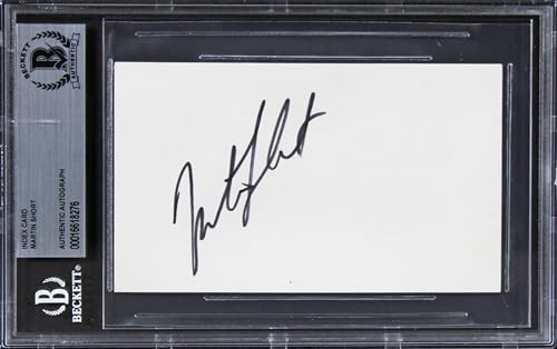 Martin Short Saturday Night Live Authentic Signed 3x5 Index Card BAS Slabbed