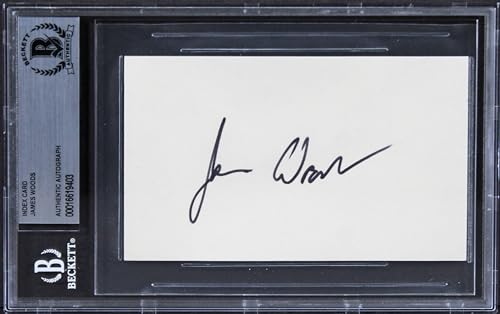 James Woods John Carpenter's Vampires Signed 3x5 Index Card BAS Slabbed