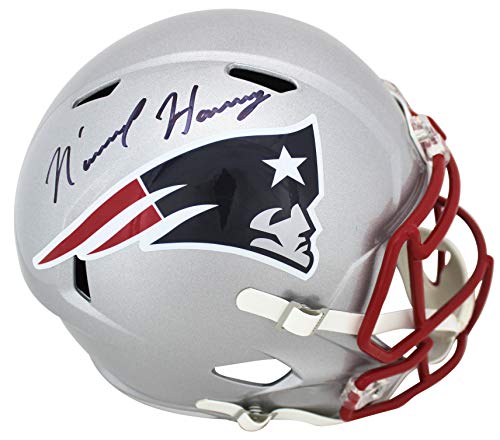 Patriots N'Keal Harry Authentic Signed Full Size Speed Rep Helmet BAS Witnessed