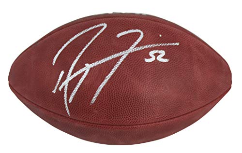 Ravens Ray Lewis Signed Official SB XLVII Logo NFL Football BAS Witnessed
