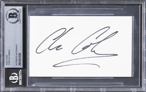 Chris Columbus Home Alone Authentic Signed 3x5 Index Card BAS Slabbed