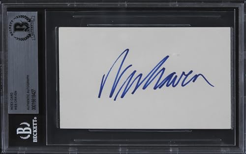 Wes Craven Scream Authentic Signed 3x5 Index Card Autographed BAS Slabbed