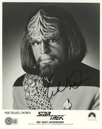 Michael Dorn Star Trek The Next Generation Signed 8x10 Photo BAS #BL44545