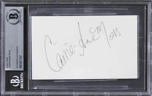 Carrie-Anne Moss The Matrix Authentic Signed 3x5 Index Card BAS Slabbed