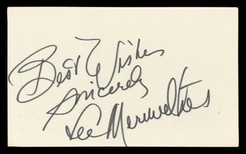 Lee Meriwether Barnaby Jones "Best Wishes" Signed 3x5 Index Card BAS #BN06411