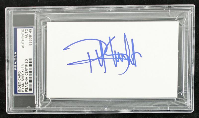 Ryan Sheckler Skatboarding Authentic Signed 3X5 Index Card PSA/DNA Slabbed
