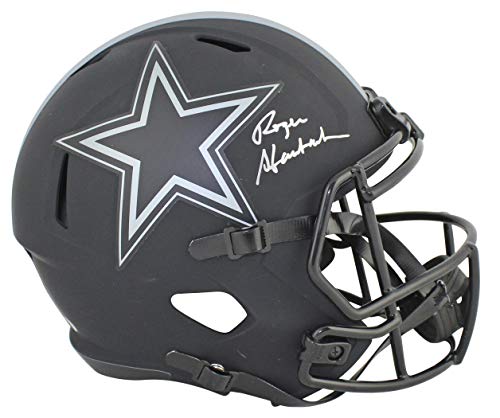 Cowboys Roger Staubach Signed Eclipse Full Size Speed Rep Helmet BAS Witnessed