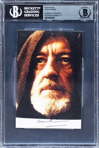 Alec Guinness Star Wars Signed 4x6 Obi-Wan Kenobi Photo Auto 10! BAS Slabbed