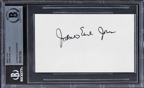 James Earl Jones Star Wars Authentic Signed 3x5 Index Card BAS Slabbed