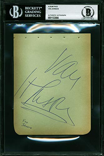 Van Johnson A Guy Named Joe Authentic Signed 4.5x5.75 Album Page BAS Slabbed