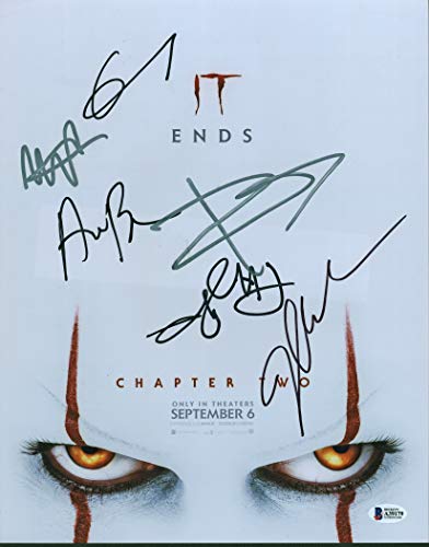 IT Chapter Two (6) Skarsgard, Bean, Chastain +3 Signed 11x14 Photo BAS #A39179