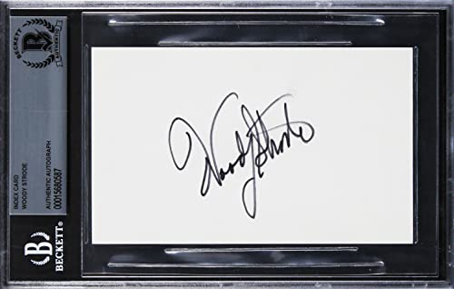 Woody Strode Sergeant Rutledge Authentic Signed 3x5 Index Card BAS Slabbed