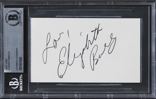 Elizabeth Berkley Saved By The Bell "Love" Signed 3x5 Index Card BAS Slabbed 2