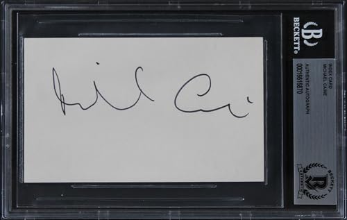 Michael Caine Batman The Dark Knight Authentic Signed 3x5 Index Card BAS Slabbed