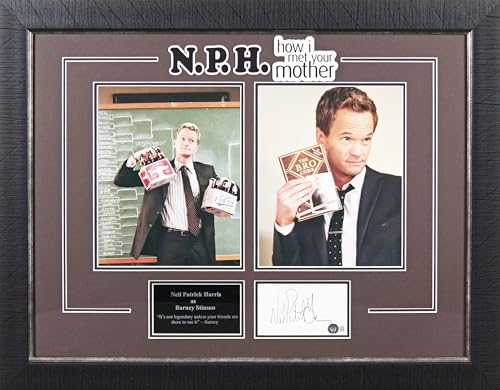 Neil Patrick Harris How I Met Your Mother Signed & Framed 3x5 Index Card BAS