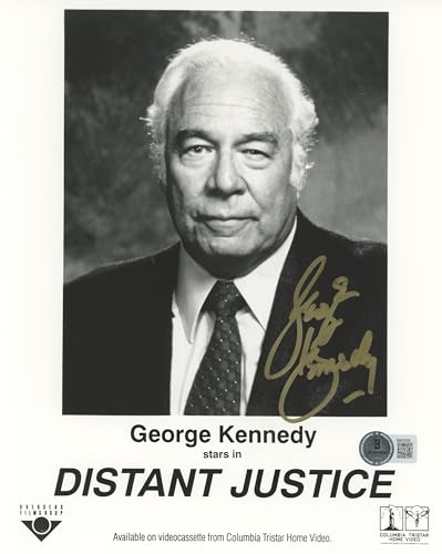 George Kennedy Distant Justice Authentic Signed 8x10 Photo BAS #BM03509