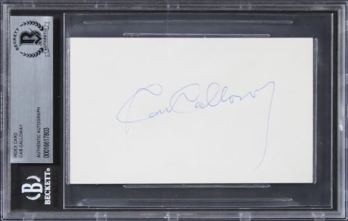 Cab Calloway Musician Authentic Signed 3x5 Index Card Autographed BAS Slabbed 1