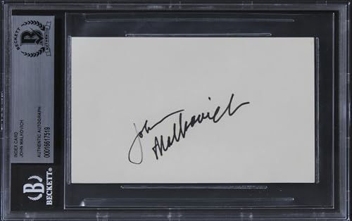 John Malkovich Con Air Authentic Signed 3x5 Index Card Autographed BAS Slabbed 2