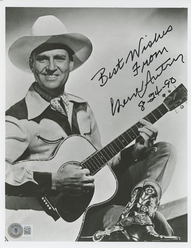 Gene Autry The Old Corral "Best Wishes From" Signed 8x10 Photo BAS #BL44578
