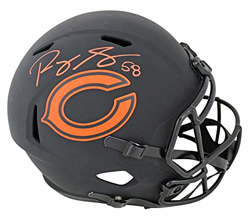 Bears Roquan Smith Authentic Signed Eclipse Full Size Speed Rep Helmet BAS