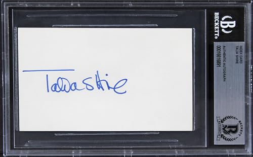 Talia Shire Rocky Authentic Signed 3x5 Index Card Autographed BAS Slabbed 1