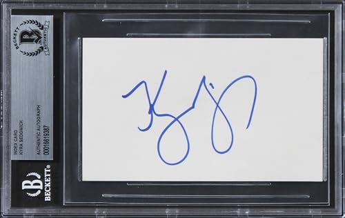 Kyra Sedgwick Something to Talk About Signed 3x5 Index Card BAS Slabbed