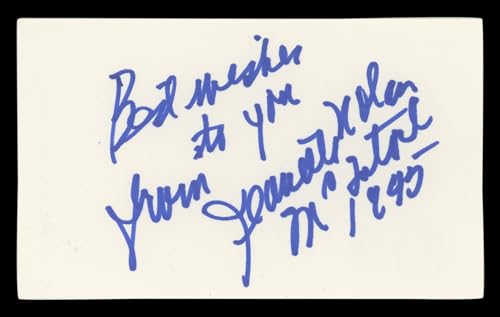 Jeanette Nolan Man Who Shot Liberty Valance Signed 3x5 Index Card BAS #BL98796