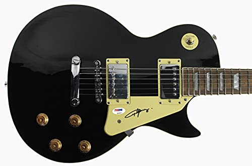 Angus Young AC/DC Authentic Signed Black Electric Guitar PSA/DNA #Z92827