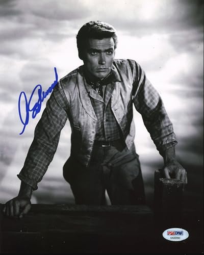 Clint Eastwood Rawhide Authentic Signed 8x10 Photo Auto 10! BAS #AC26960
