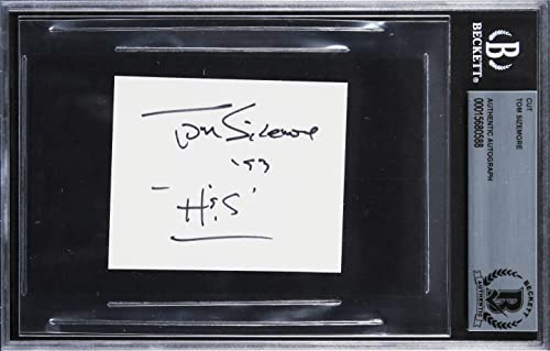 Tom Sizemore Saving Private Ryan "H&S" Signed 2.5x3 Cut Signature BAS Slabbed