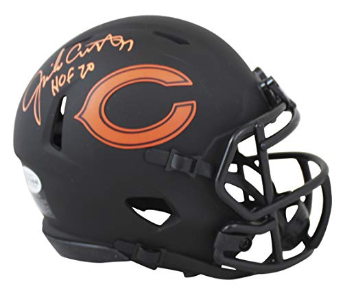 Bears Jim Covert "HOF 20" Authentic Signed Eclipse Speed Mini Helmet BAS Witness