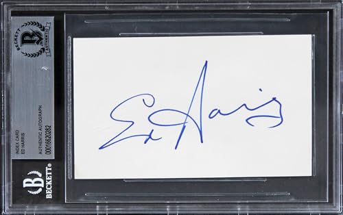 Ed Harris Top Gun Maverick Authentic Signed 3x5 Index Card BAS Slabbed