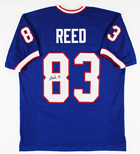 Andre Reed Authentic Signed Blue Pro Style Jersey Autographed JSA Witness