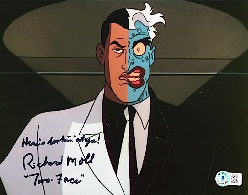 Richard Moll Batman The Animated Series Authentic Signed 8x10 Photo BAS #BH44885