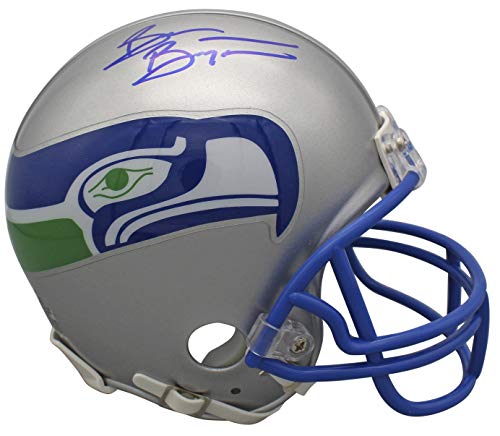Seahawks Brian Bosworth Authentic Signed Throwback Mini Helmet BAS Witnessed
