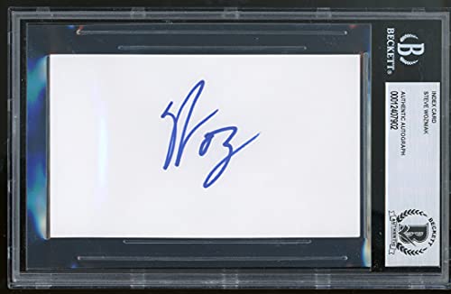 Steve Wozniak Apple Authentic Signed 3x5 Index Card Autographed BAS Slabbed