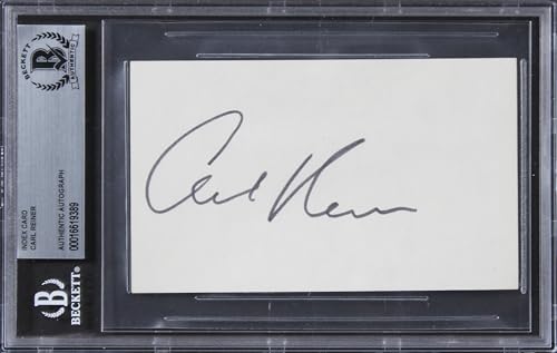 Carl Reiner Ocean's 11 Authentic Signed 3x5 Index Card Autographed BAS Slabbed
