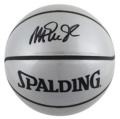 Lakers Magic Johnson Signed Mini Silver Spalding Basketball BAS Witnessed