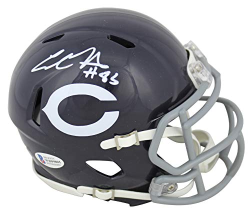 Bears Cole Kmet Authentic Signed 60's Throwback Logo Speed Mini Helmet BAS