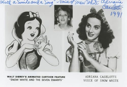 Adriana Caselotti Snow White "2x Insc" Authentic Signed 5x3 Photo BAS #BK43261