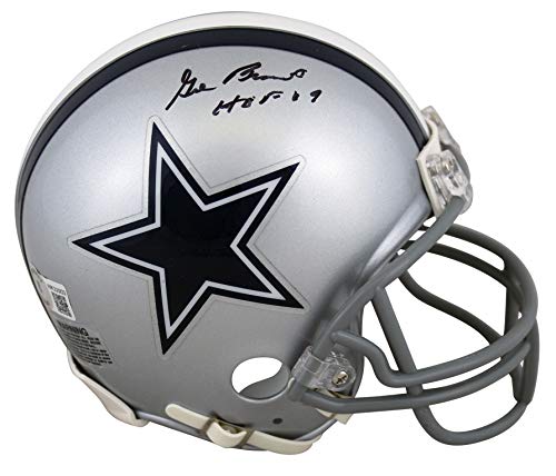 Cowboys Gil Brandt Authentic Signed Silver Rep Mini Helmet BAS Witnessed