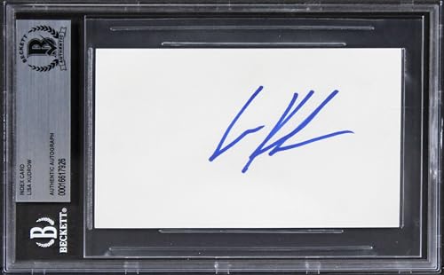 Lisa Kudrow Friends Authentic Signed 3x5 Index Card Autographed BAS Slabbed