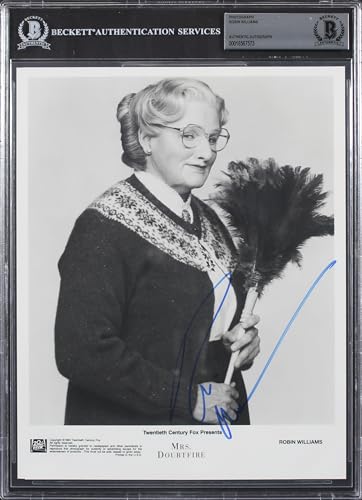 Robin Williams Mrs. Doubtfire Authentic Signed 8x10 Photo BAS Slabbed