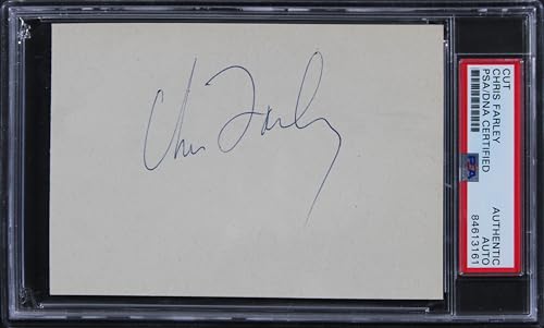 Chris Farley Tommy Boy Authentic Signed 3.5x5.5 Cut Signature PSA/DNA Slabbed