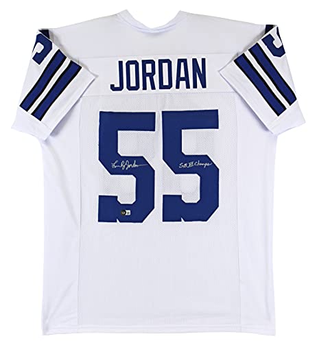 Lee Roy Jordan "SB VI Champs" Signed White Pro Style Jersey BAS Witnessed