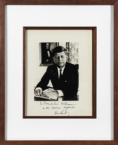 John F. Kennedy "With Warm Regards" Signed 8x10 Framed B&W Photo BAS #AC33540