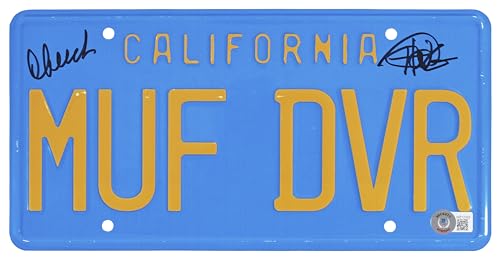 Cheech Marin & Tommy Chong Up in Smoke Signed MUF DVR License Plate BAS Witness