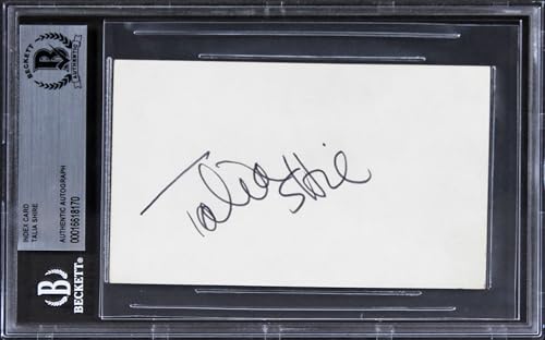 Talia Shire Rocky Authentic Signed 3x5 Index Card Autographed BAS Slabbed 3